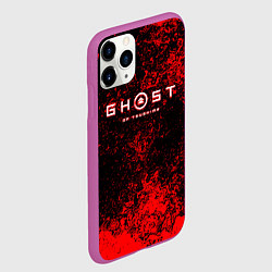 Чехол iPhone 11 Pro матовый Призрак Тсусимы кровь самурая, цвет: 3D-фиолетовый — фото 2