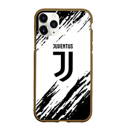 Чехол iPhone 11 Pro матовый Juventus краски, цвет: 3D-коричневый
