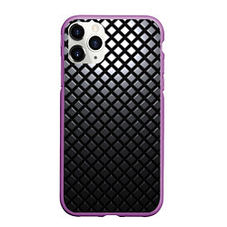 Чехол iPhone 11 Pro матовый Доспехи из карбона, цвет: 3D-фиолетовый