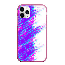 Чехол iPhone 11 Pro матовый Neon glitch