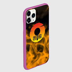 Чехол iPhone 11 Pro матовый PUBG огненный стиль, цвет: 3D-фиолетовый — фото 2