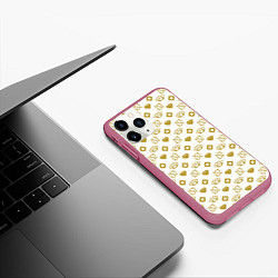 Чехол iPhone 11 Pro матовый Узор как у девушки из Gta 6, цвет: 3D-малиновый — фото 2
