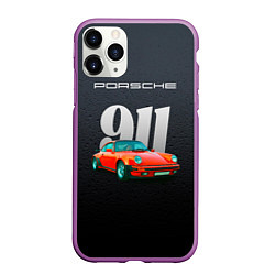 Чехол iPhone 11 Pro матовый Porsche 911 немецкий спортивный автомобиль