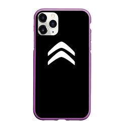 Чехол iPhone 11 Pro матовый Citroen white logo