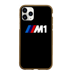 Чехол iPhone 11 Pro матовый BMW m1 logo, цвет: 3D-коричневый