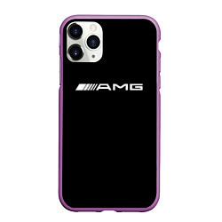 Чехол iPhone 11 Pro матовый Amg logo white