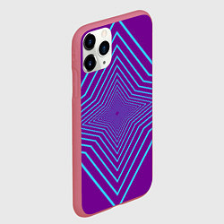 Чехол iPhone 11 Pro матовый Четырёх конечная звезда, цвет: 3D-малиновый — фото 2