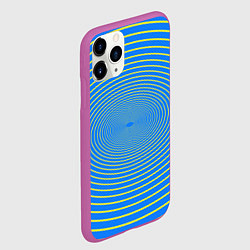 Чехол iPhone 11 Pro матовый Трансформация овала, цвет: 3D-фиолетовый — фото 2