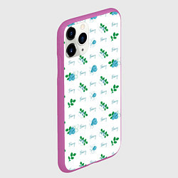 Чехол iPhone 11 Pro матовый Сочные ягоды голубики, цвет: 3D-фиолетовый — фото 2