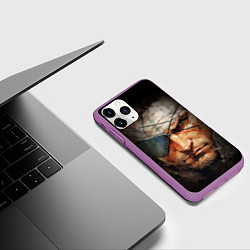 Чехол iPhone 11 Pro матовый Metal gear Venom Snake, цвет: 3D-фиолетовый — фото 2