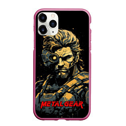 Чехол iPhone 11 Pro матовый Веном Снейк Metal gear game, цвет: 3D-малиновый