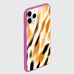 Чехол iPhone 11 Pro матовый Акварельные полосы, цвет: 3D-фиолетовый — фото 2
