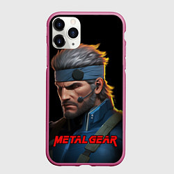 Чехол iPhone 11 Pro матовый Веном Снейк из игры Metal gear, цвет: 3D-малиновый