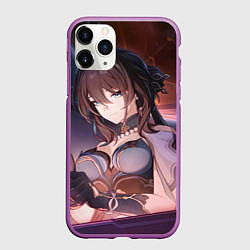Чехол iPhone 11 Pro матовый Honkai Star Rail Ruan Мэй, цвет: 3D-фиолетовый