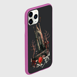 Чехол iPhone 11 Pro матовый Bloodborne Bosses - Отец Гаскойн, цвет: 3D-фиолетовый — фото 2