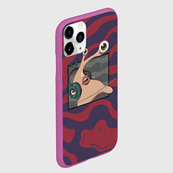 Чехол iPhone 11 Pro матовый Правая рука Шиничи - Паразит: Учение о жизни, цвет: 3D-фиолетовый — фото 2