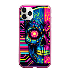 Чехол iPhone 11 Pro матовый Pop art skull - ai art