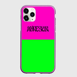 Чехол iPhone 11 Pro матовый Maneskin rock, цвет: 3D-фиолетовый