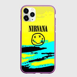 Чехол iPhone 11 Pro матовый Nirvana краски кислотные