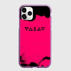 Чехол iPhone 11 Pro матовый Ведьмак лого смок