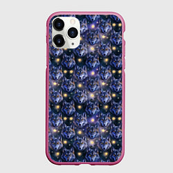 Чехол iPhone 11 Pro матовый Волчий стиль дизайн с мордами волков