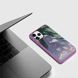 Чехол iPhone 11 Pro матовый Фрирен под деревом, цвет: 3D-фиолетовый — фото 2