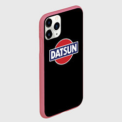Чехол iPhone 11 Pro матовый Datsun logo, цвет: 3D-малиновый — фото 2
