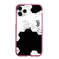 Чехол iPhone 11 Pro матовый Juventus hexagon black sport