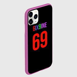 Чехол iPhone 11 Pro матовый 6ix9ine logo, цвет: 3D-фиолетовый — фото 2