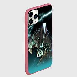 Чехол iPhone 11 Pro матовый Кайдзю, цвет: 3D-малиновый — фото 2