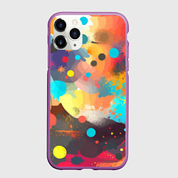Чехол iPhone 11 Pro матовый Акварельная абстракция - нейросеть