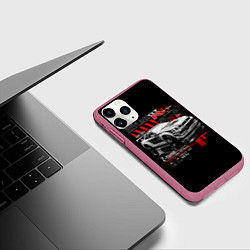 Чехол iPhone 11 Pro матовый Skyline gtr34, цвет: 3D-малиновый — фото 2