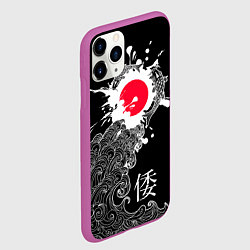 Чехол iPhone 11 Pro матовый Япония - океан, цвет: 3D-фиолетовый — фото 2