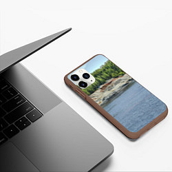 Чехол iPhone 11 Pro матовый Троицко-байновское месторождение глины, цвет: 3D-коричневый — фото 2