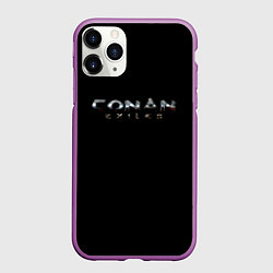 Чехол iPhone 11 Pro матовый Conan Exiles, цвет: 3D-фиолетовый