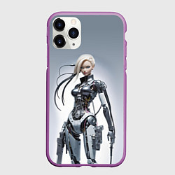 Чехол iPhone 11 Pro матовый Barbie - cyber warrior