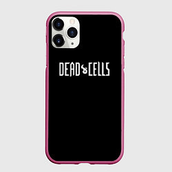 Чехол iPhone 11 Pro матовый Dead Cells logo white, цвет: 3D-малиновый