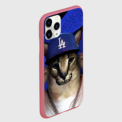 Чехол iPhone 11 Pro матовый Шлепа рэпер, цвет: 3D-малиновый — фото 2