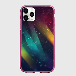 Чехол iPhone 11 Pro матовый Неоновые цветные полосы