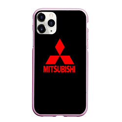 Чехол iPhone 11 Pro матовый Mitsubishi red logo