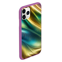 Чехол iPhone 11 Pro матовый Радужная абстракция, цвет: 3D-фиолетовый — фото 2