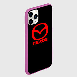 Чехол iPhone 11 Pro матовый Mazda red logo, цвет: 3D-фиолетовый — фото 2
