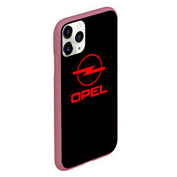 Чехол iPhone 11 Pro матовый Opel red logo auto, цвет: 3D-малиновый — фото 2