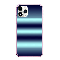 Чехол iPhone 11 Pro матовый Полосы градиент, цвет: 3D-розовый