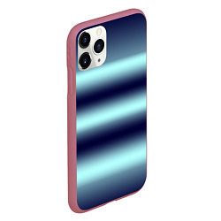 Чехол iPhone 11 Pro матовый Полосы градиент, цвет: 3D-малиновый — фото 2