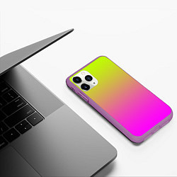 Чехол iPhone 11 Pro матовый Градиент яркий, цвет: 3D-фиолетовый — фото 2