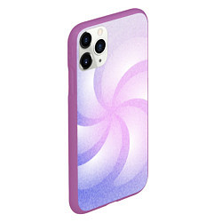 Чехол iPhone 11 Pro матовый Пикселизация градиента с вертушкой, цвет: 3D-фиолетовый — фото 2