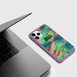 Чехол iPhone 11 Pro матовый Нирвана nevermind, цвет: 3D-фиолетовый — фото 2