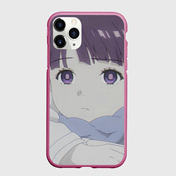 Чехол iPhone 11 Pro матовый Fern Cute Face, цвет: 3D-малиновый