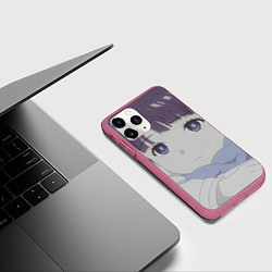 Чехол iPhone 11 Pro матовый Fern Cute Face, цвет: 3D-малиновый — фото 2